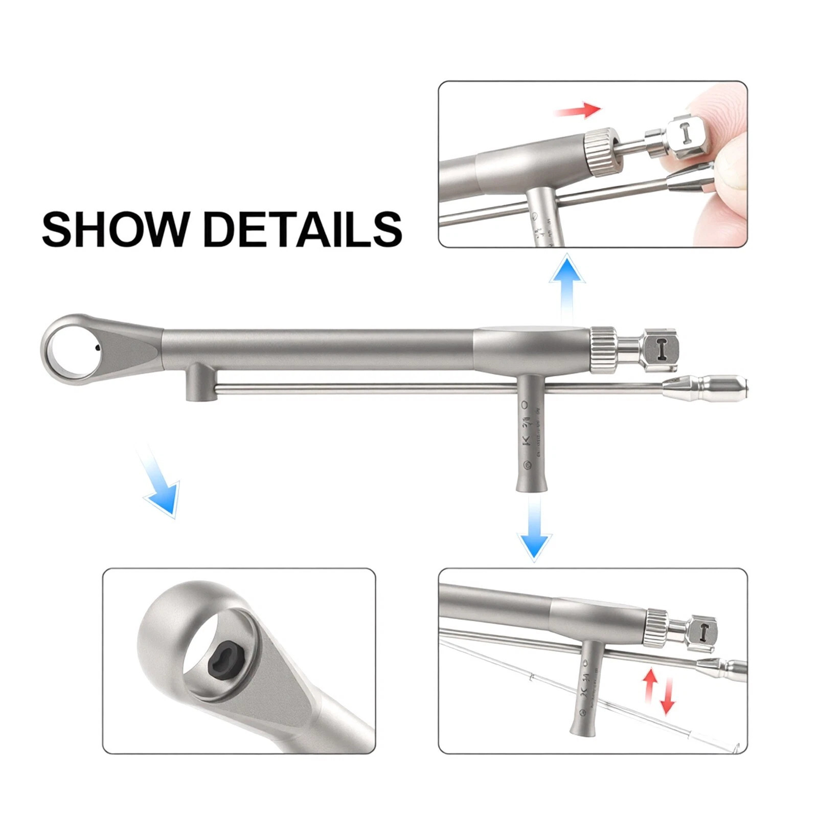 Dental Universal Implant Restoration Repair Tool with Screwdriver Carrier