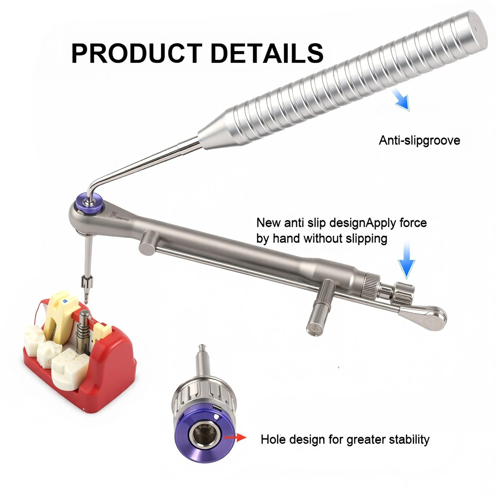 Dental Universal Implant Restoration Repair Tool with Screwdriver Carrier