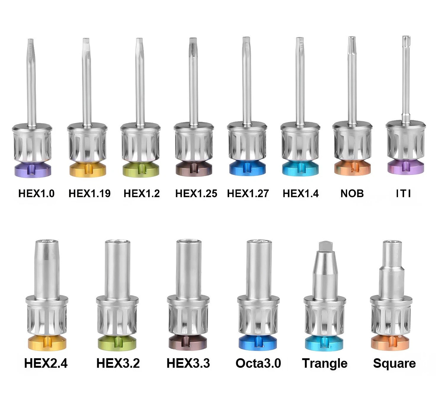 Dental Universal Implant Restoration Repair Tool with Screwdriver Carrier