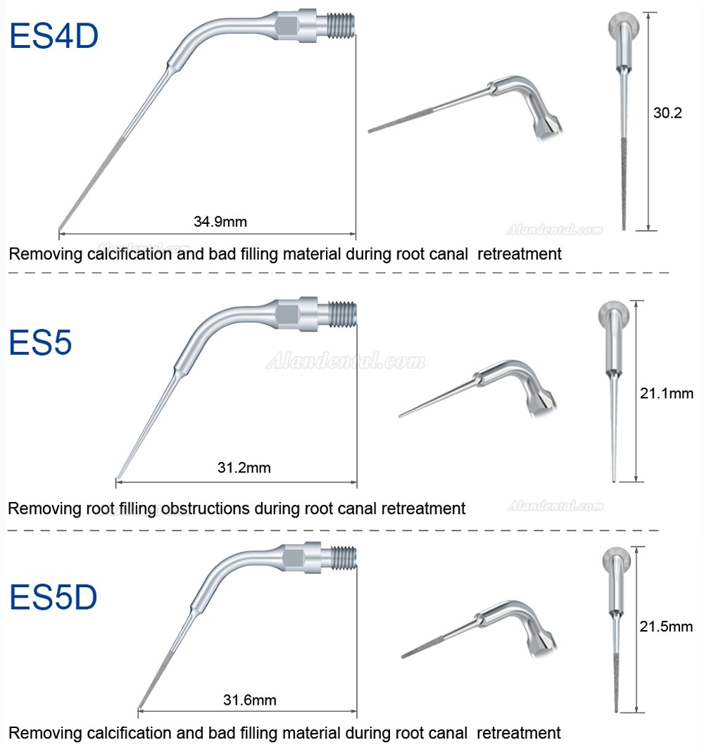 5Pcs Refine® Dental Air Scaler Root Canal Tips ES3D ES4D ES5D ES10D ES14 ES14D ES15 ES15D for Sirona Air Scaler