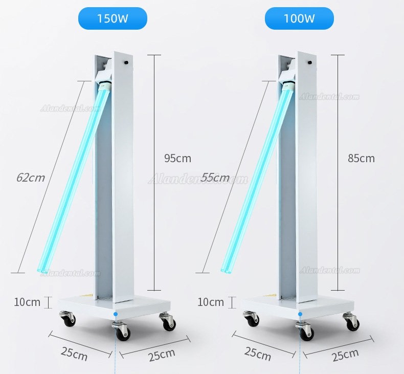 Indoor Mobile UV Sterilizer Disinfection Lamp Germicidal UV Sterilizing Light with Wheels