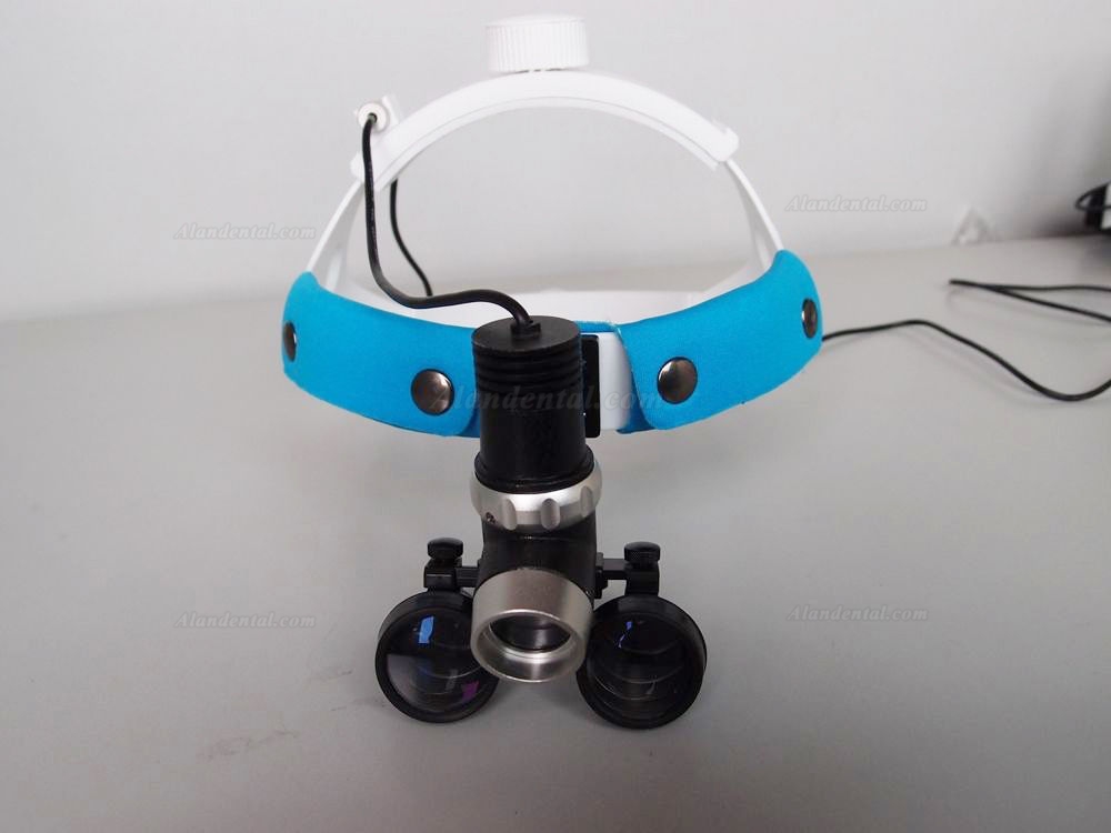 Dental 3W LED Headlight Lamp JD2000+3.0X Binocular Loupe Magnifier Glasses 420mm