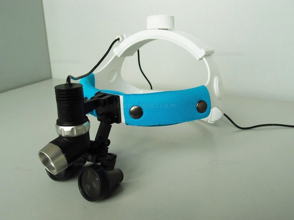 Dental 3W LED Headlight Lamp JD2000+3.0X Binocular Loupe Magnifier Glasses 420mm