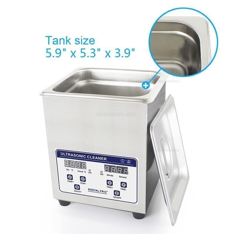 2L Industry Digital Ultrasonic Cleaner Heater Timer Stainless Jewel Clean Tank