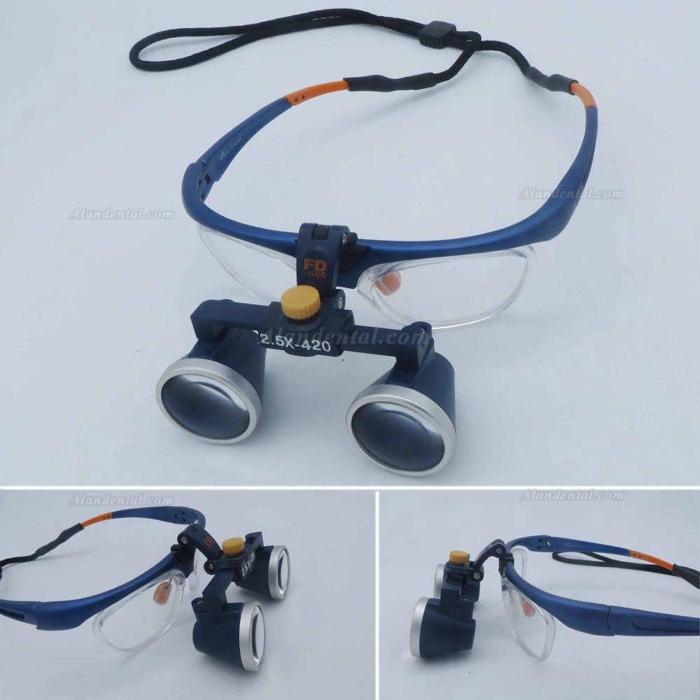 Dental Binocular Loupes Aluminum Variable Loupes 2.5X-3.5X