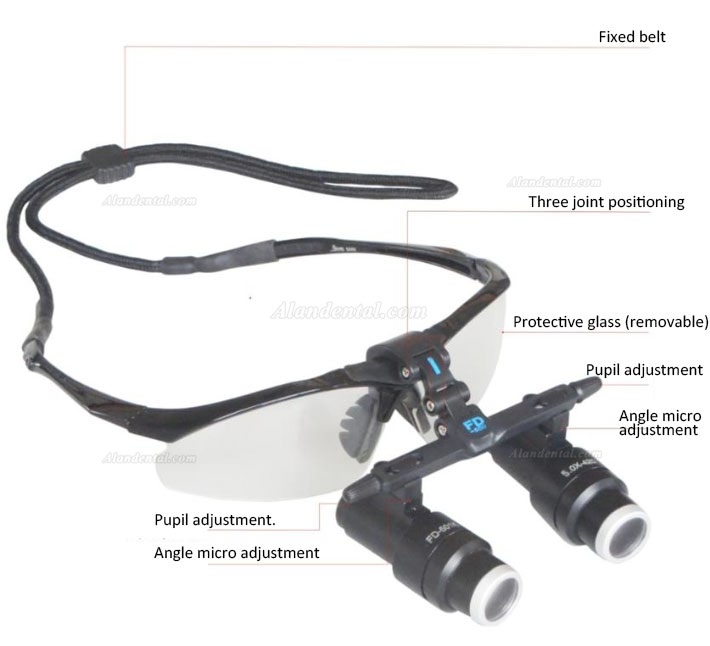 KWS FD-501K-1 4X Dental Medical Binocular Loupes Magnifying Glasses Maginifier