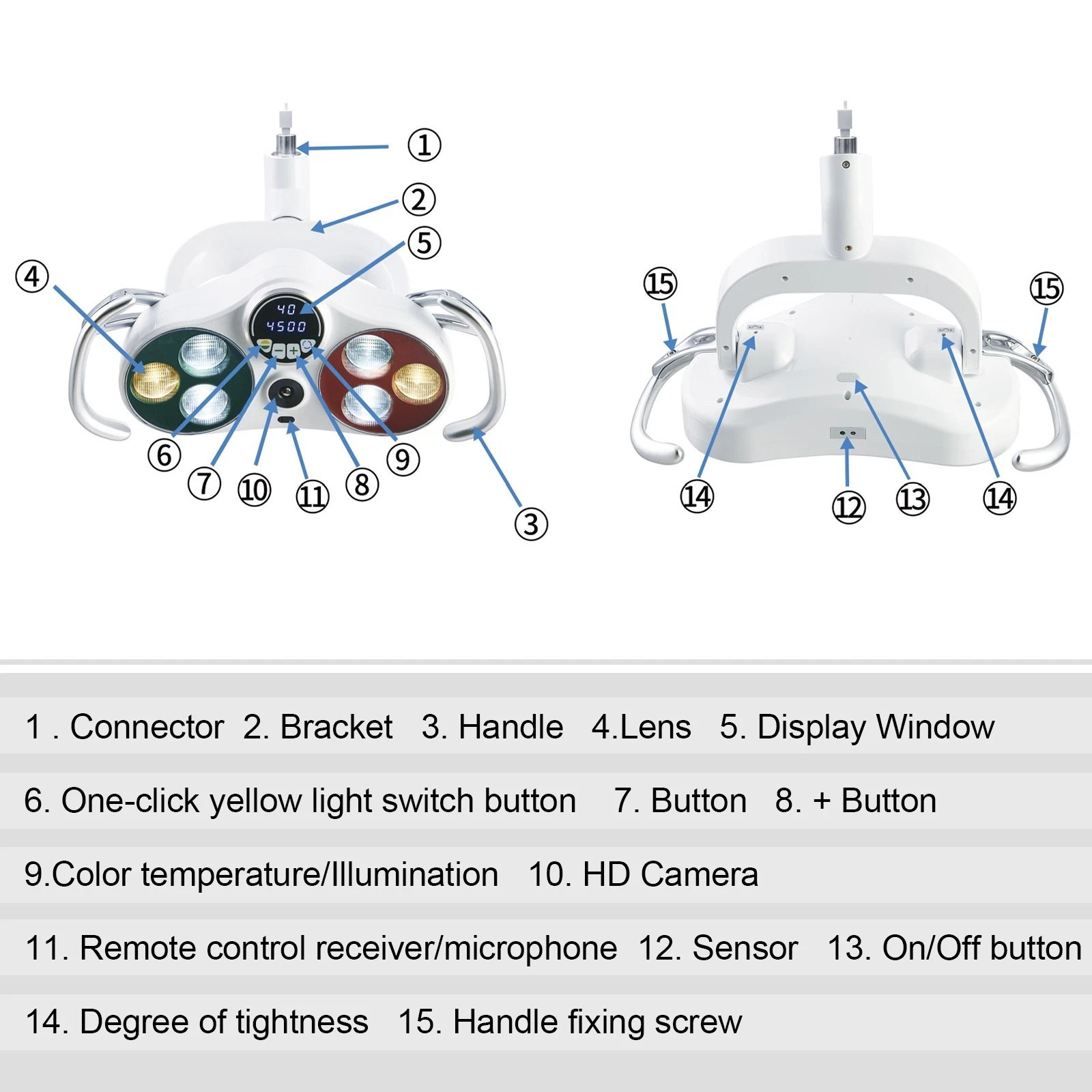 KY KY-P183 Dental LED Operating  Light 26mm with Wireless Camera