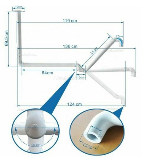 Dental LED Implant Lamp Ceiling Mounted Dental Operating Light 8 Led With Sensor