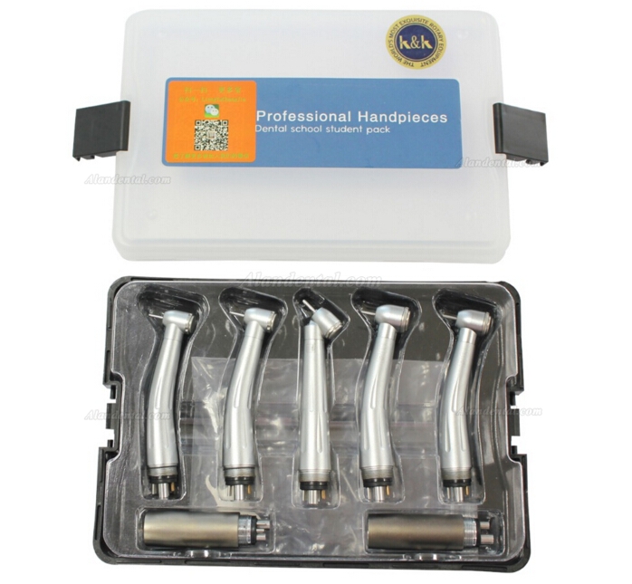 LY® All-Functional Dental High Speed Push Button LED Handpiece Air Turbine Instruments Kit 4 Holes