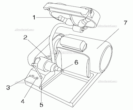 LZ Dental Lab High Speed Cutting Polishing Lathe with Spindle Alloy Grinder