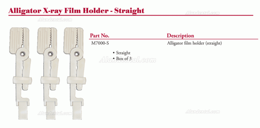 TPC Alligator Dental X-Ray Film Holder Straight 3pcs/Box