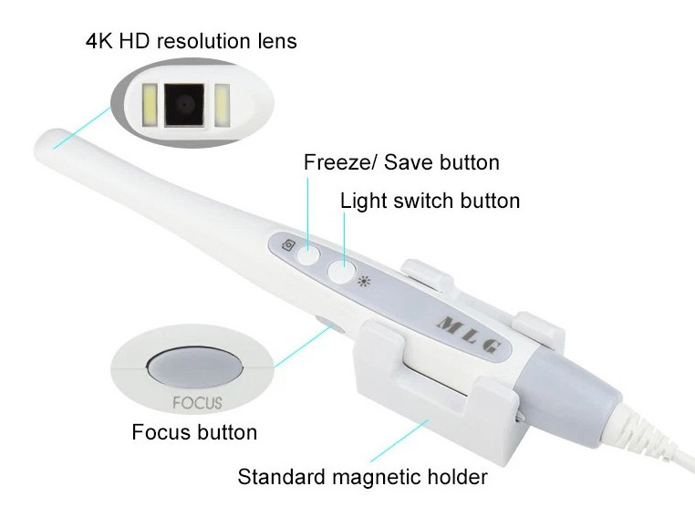 MLG CF686B Dental 4K HD USB Intraoral Camera 1/2.8-inch sensor