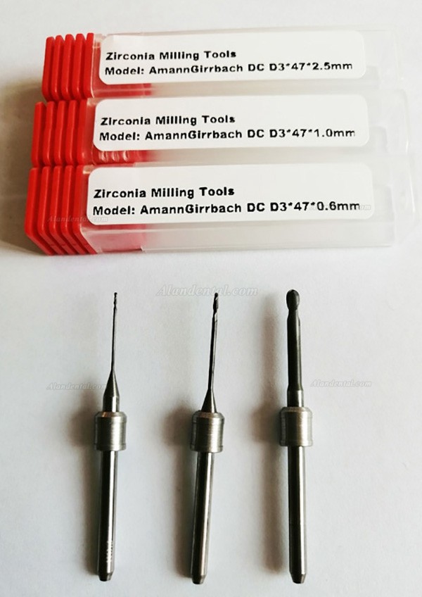 Dental Milling Burs For Zirconia Block Discs PMMA WAX (Fit Amann Girrbach Ceramill Motion 2)