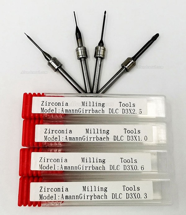 Dental Milling Burs For Zirconia Block Discs PMMA WAX (Fit Amann Girrbach Ceramill Motion 2)