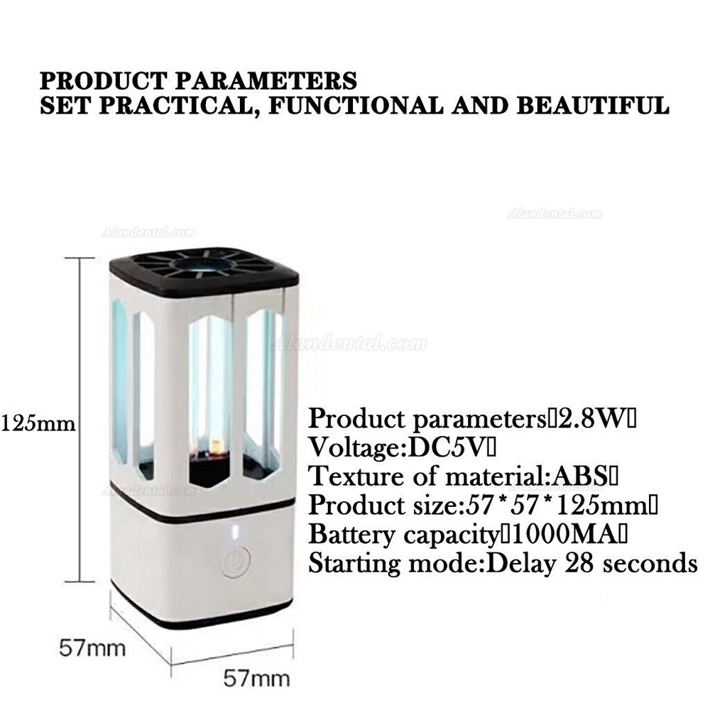 New Rechargeable Mini UV Disinfection Lamp Sterilization Light for Car Household