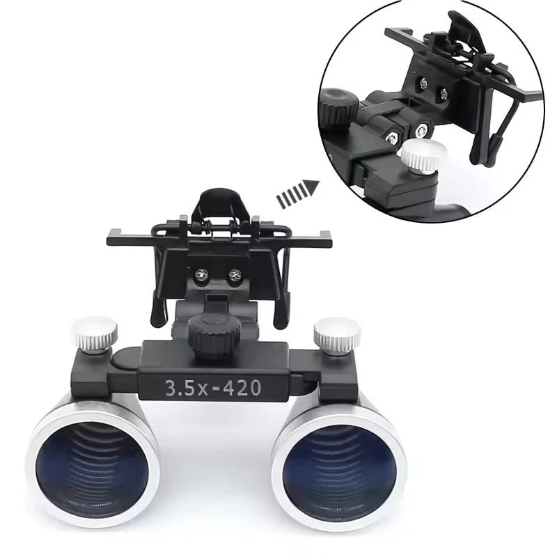 2Pcs Mount Clip for Eyeglasses Medical Binocular Magnifier Loupes