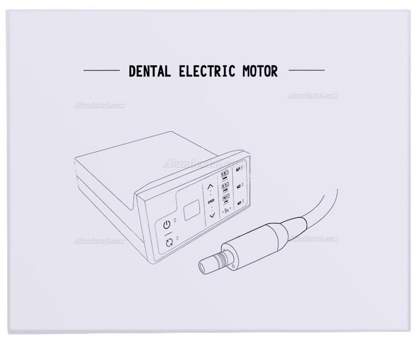 YUSENDENT NL400-1 LED Brushless Electric Motor +1:1 Fiber Optic Contra Angle