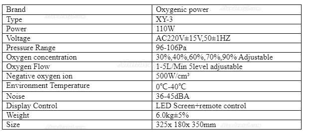 110W Adjustable Portable Oxygen Concentrator Air Purifier Oxygen Machine O2