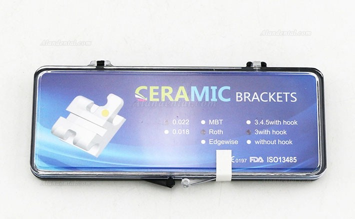 5Pack/20Pcs Dental Orthodontic Ceramic Bracket Braces ROTH 022 3 Hooks