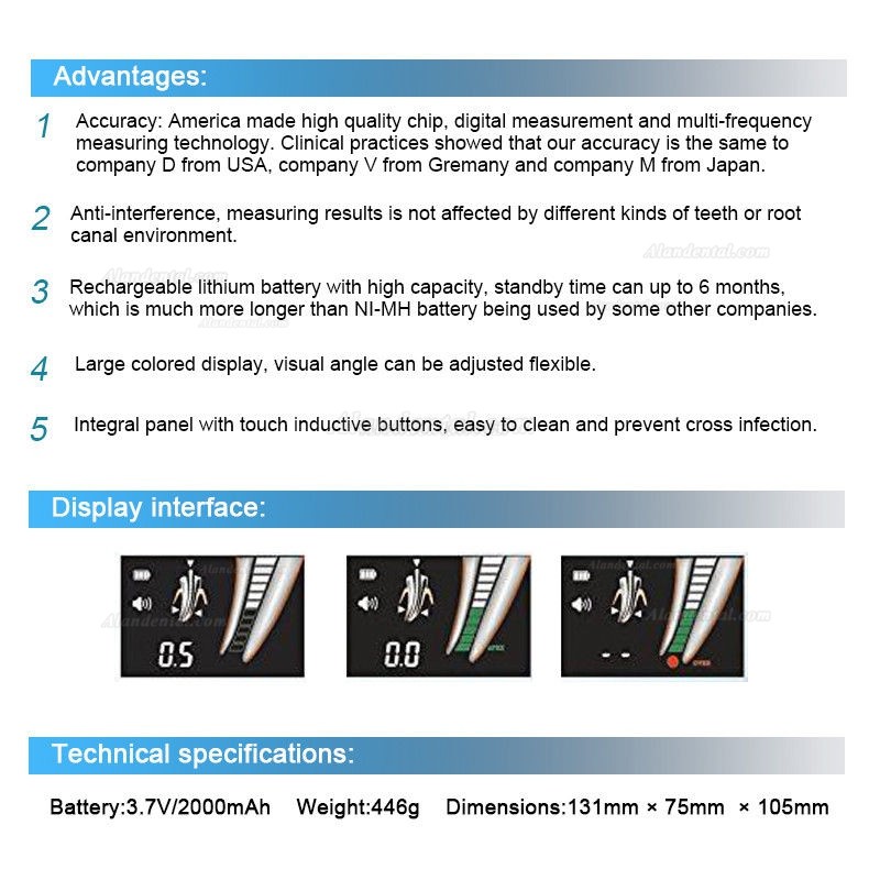 RebomEndo RPEX 6 4.5 LCD Dental Endodontic Root Canal RPEX Apex Locator