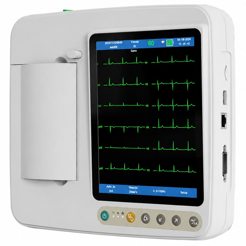 SINNOR ECG906 12-Lead Electrocardiograph ECG/EKG 6 Channels Display