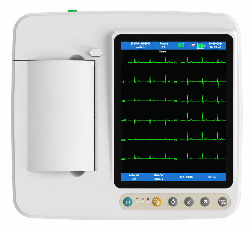 SINNOR ECG906 12-Lead Electrocardiograph ECG/EKG 6 Channels Display