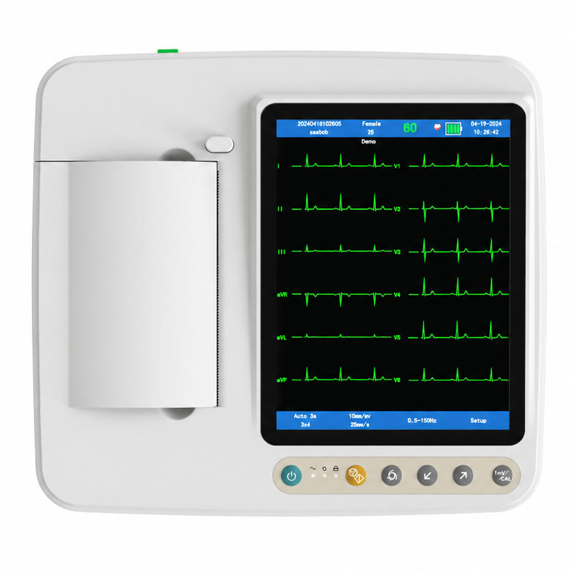 SINNOR ECG906 12-Lead Electrocardiograph ECG/EKG 6 Channels Display