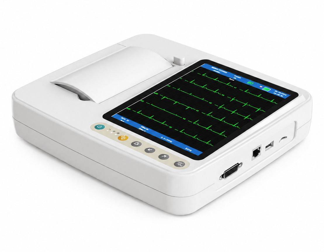 SINNOR ECG906 12-Lead Electrocardiograph ECG/EKG 6 Channels Display