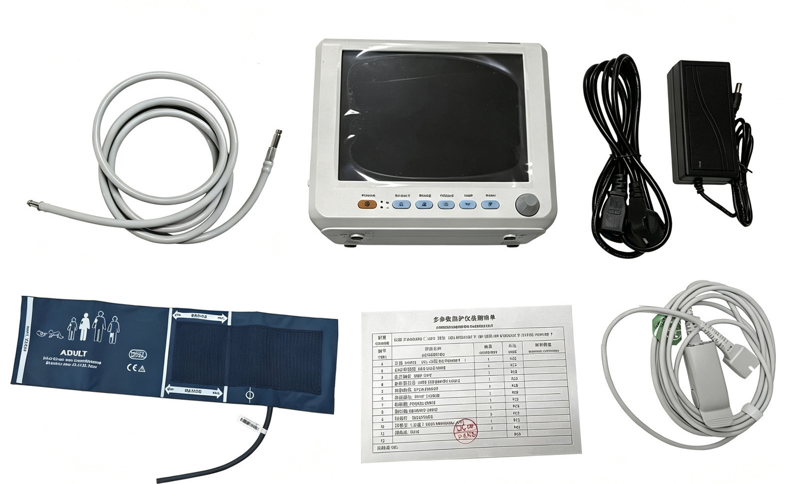 SINNOR SNP9000L-B 8'' Patient Monitor 4 Parameters (NIBP SPO2 PR TEMP)