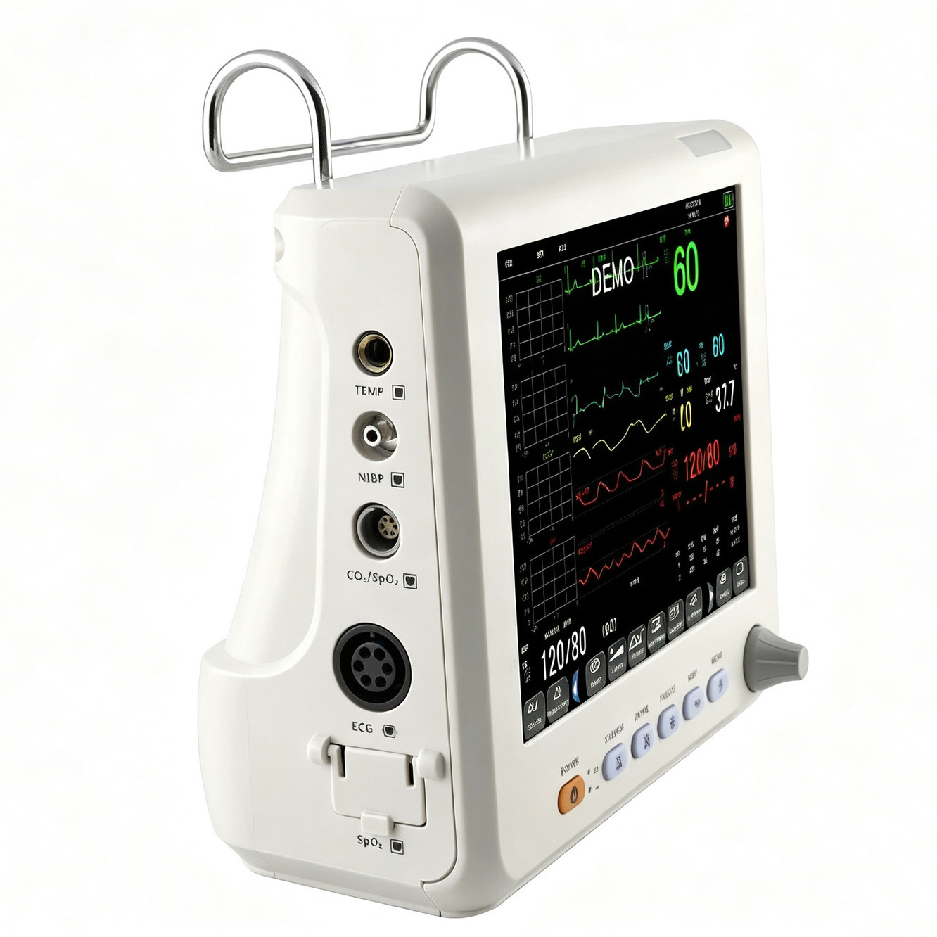 SINNOR SNP9000L-D 8'' Patient Monitor 6 Parameters (ECG NIBP RESP TEMP SPO2 PR)
