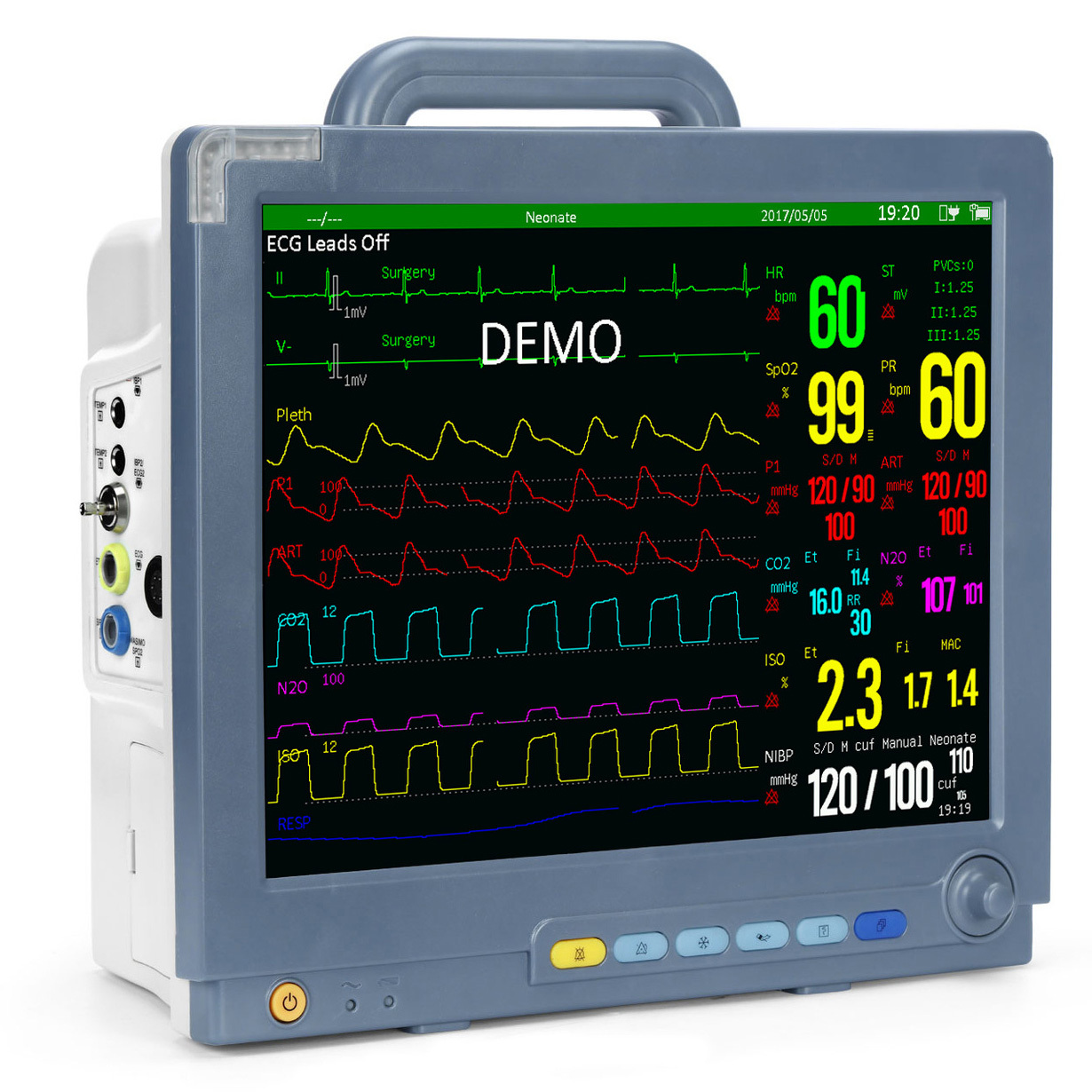 SINNOR SNP9000M 15'' Patient Monitor 8 Parameters With Touchscreen