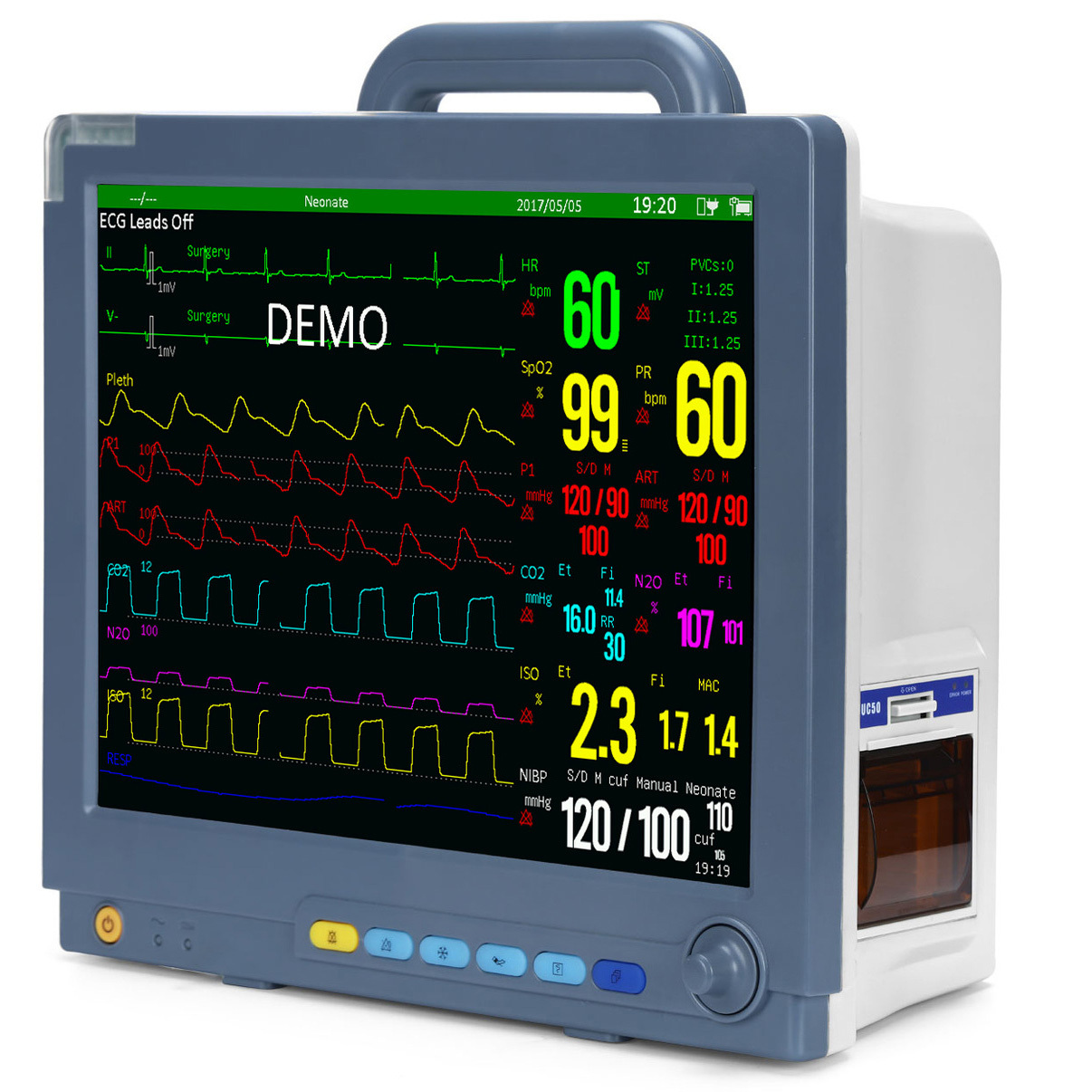 SINNOR SNP9000M 15'' Patient Monitor 8 Parameters With Touchscreen