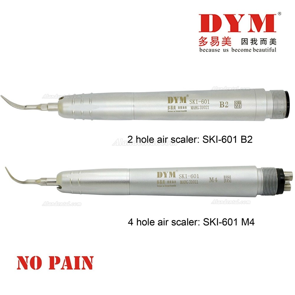 DYM SKI-601 Dental Hygienist Perio Air Scaler Handpiece 2 4 Hole + G1 G2 P1 tips
