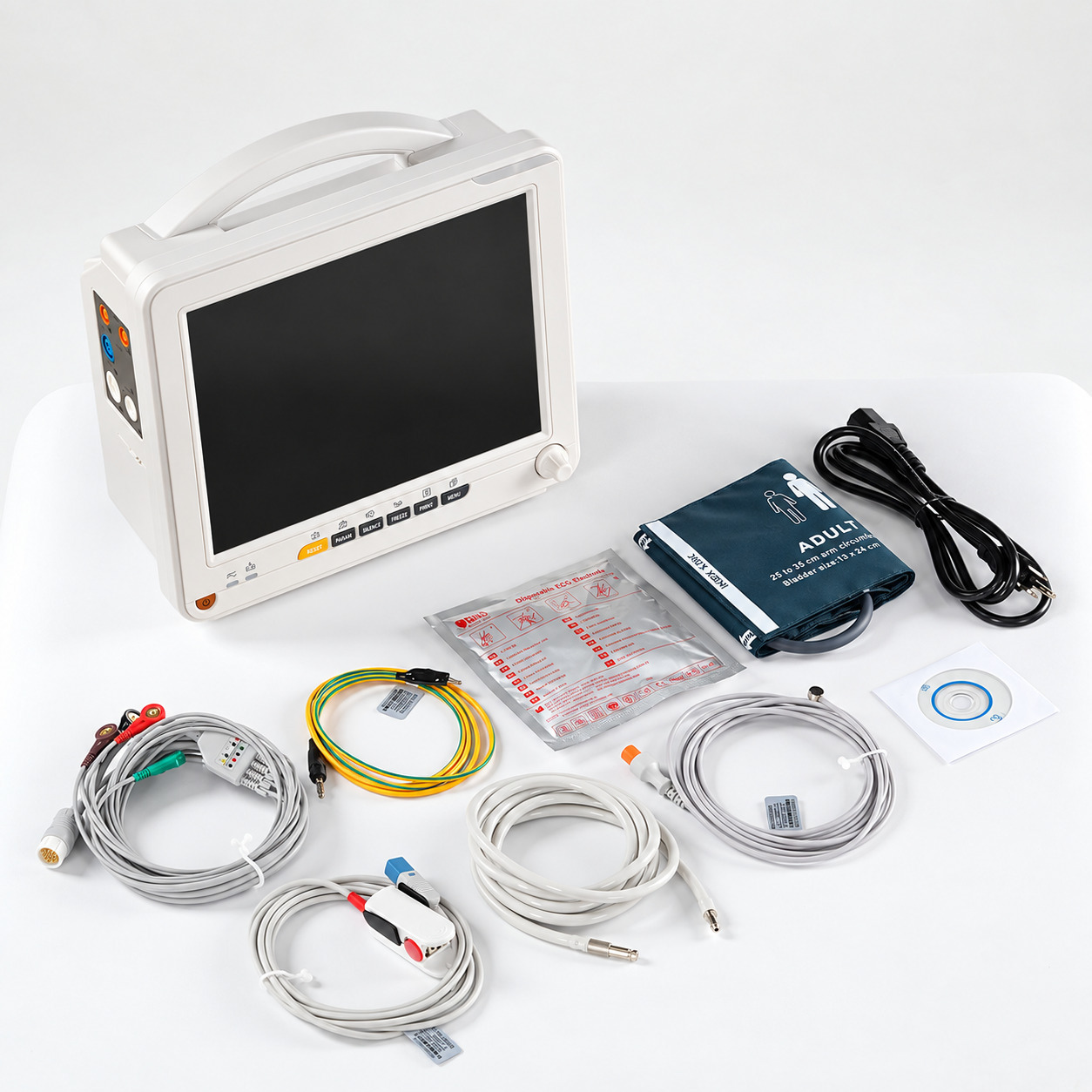 SINNOR SNP9000N 12'' Patient Monitor 6 Parameters (ECG, RESP, TEMP, NIBP, SPO2, PR)