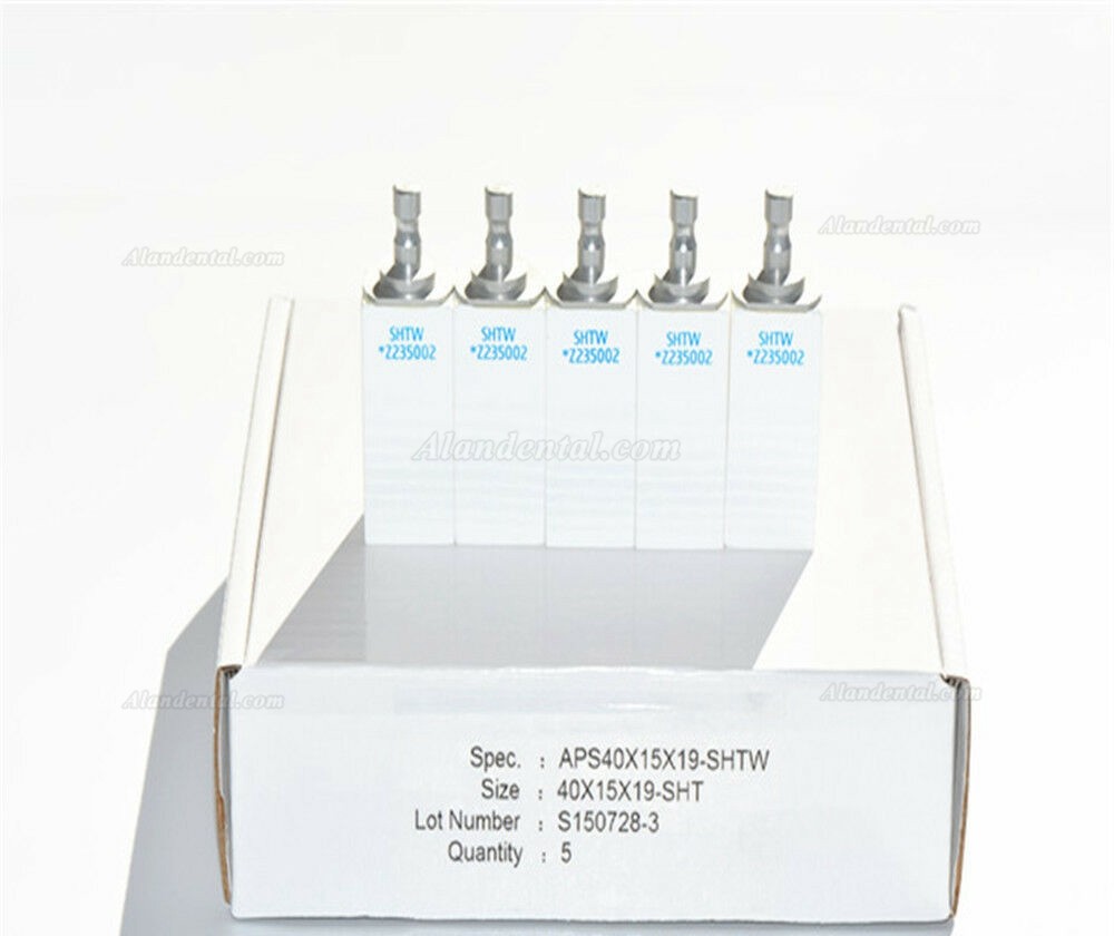 5PCS 40x15x19mm ST Preshaded Dental Zirconia Ceramic Blocks Fit Sirona System