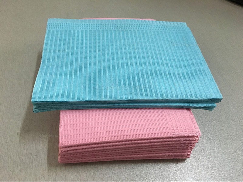 500 PCS Avalon Papers 1053 Dental Bib Polyback Towel+2 Ply Tissue+ Poly 13"x18"