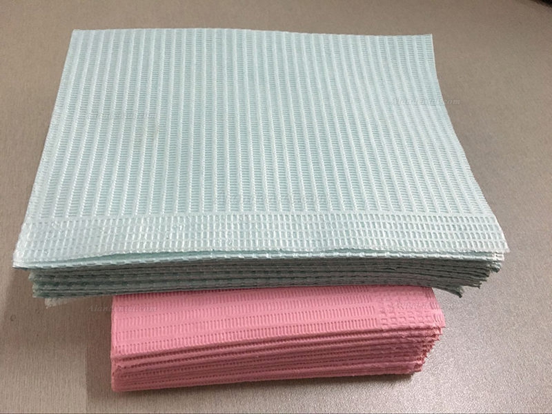 500 PCS Avalon Papers 1053 Dental Bib Polyback Towel+2 Ply Tissue+ Poly 13"x18"