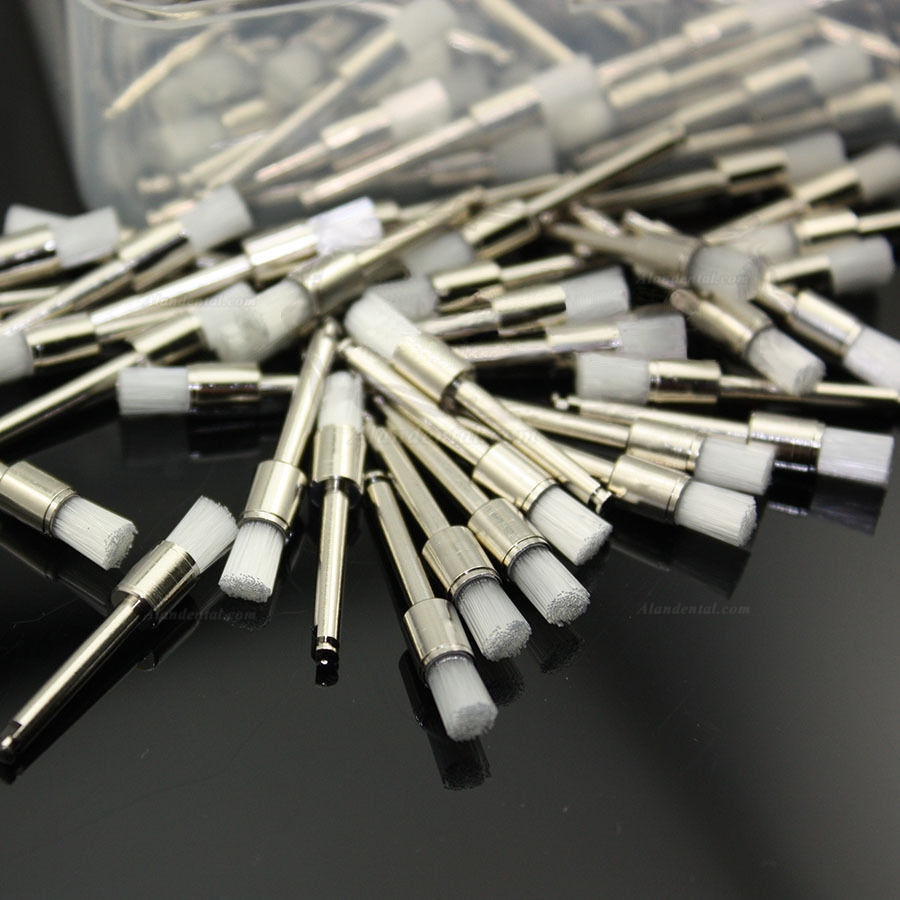200 PCS Dental Nylon Latch Flat Polishing Polisher Prophy White Colorful Brush