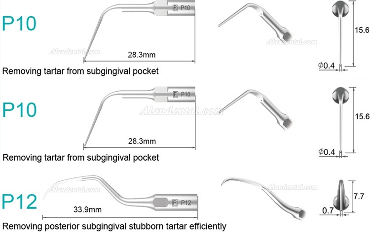 5Pcs Refine® Dental Ultrasonic Tips P2L P2R P2LD P2RD P5 P6 P7 P8 P10 P11 P12 P14L Fit For EMS Woodpecker Scaler Handpiece