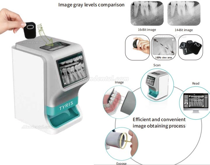 TYRIS TR-200 Dental Image Plate Scanner PSP X ray Scanner with True-color Touch Screen