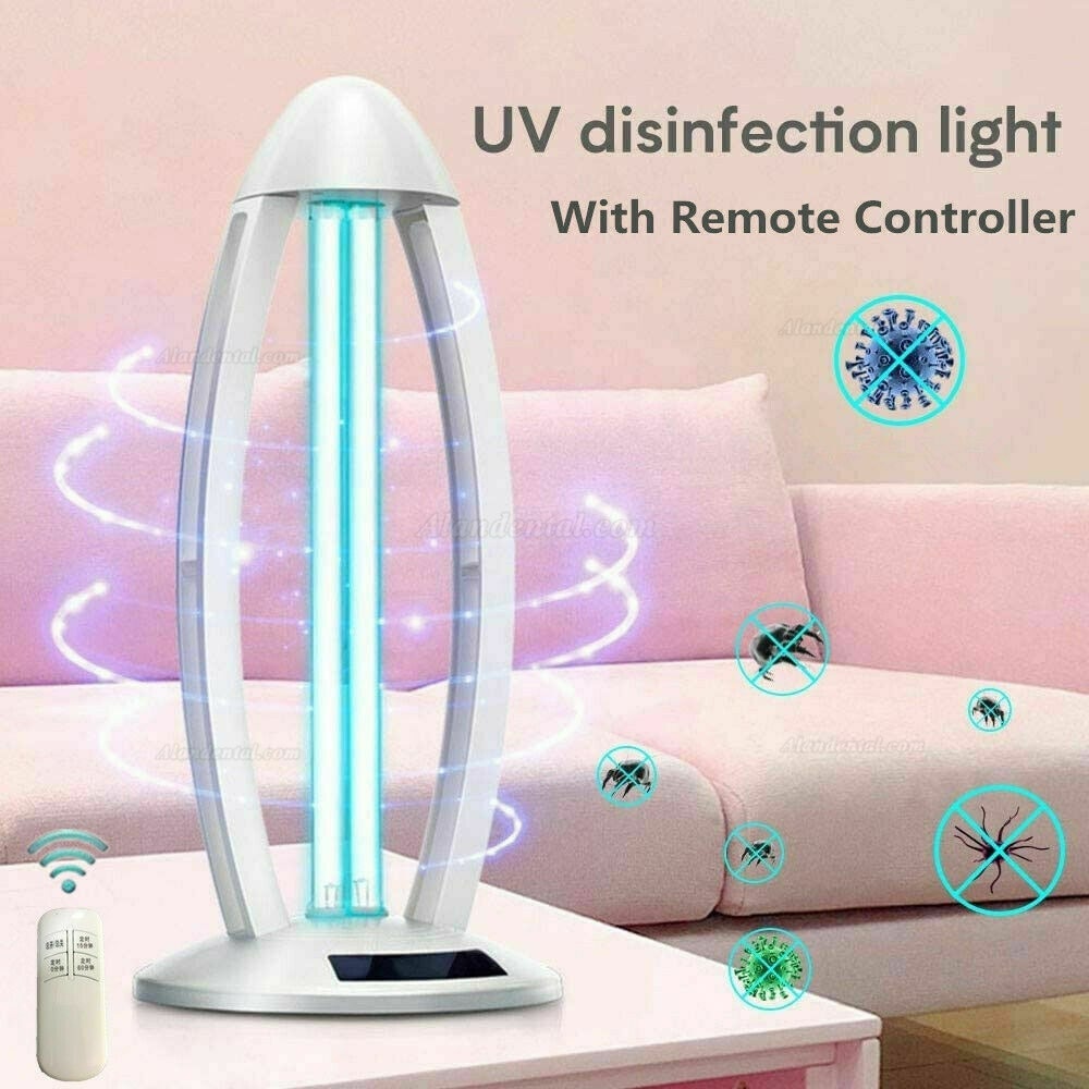 UV Light Ozone Sterilization Ultraviolet Germicidal Lamp with Three-Step Timing Remote for Home