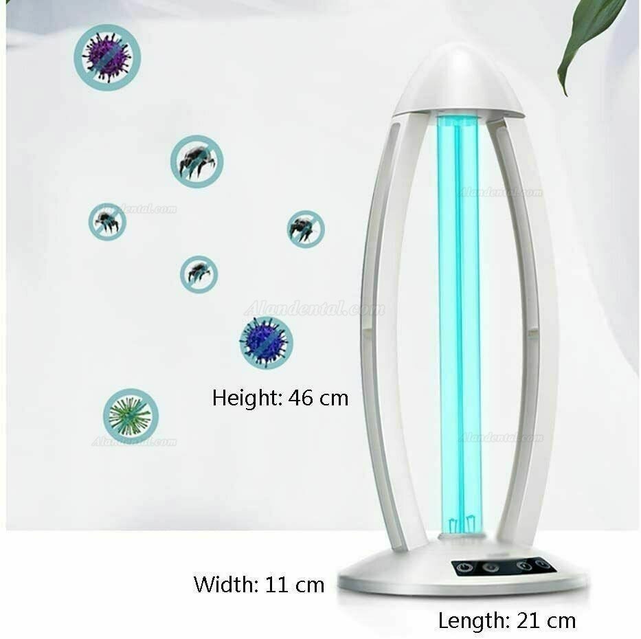 UV Light Ozone Sterilization Ultraviolet Germicidal Lamp with Three-Step Timing Remote for Home