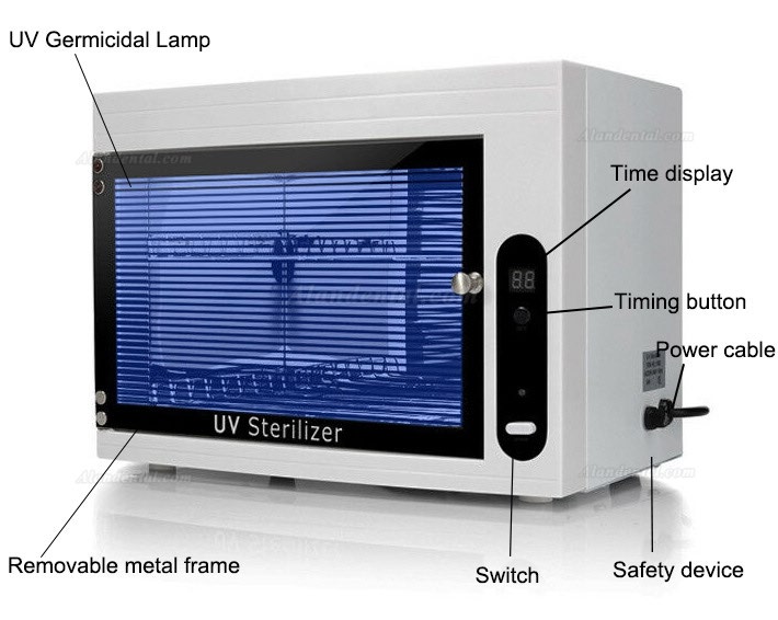 15L Ozone Disinfection Box Home Commercial Dental UV Sterilizer Cabinet