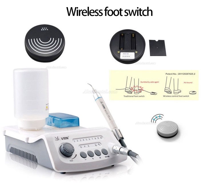 VRN®A8 Ultrasonic Scaler Wireless Control Auto-water Supply LED EMS Compatible