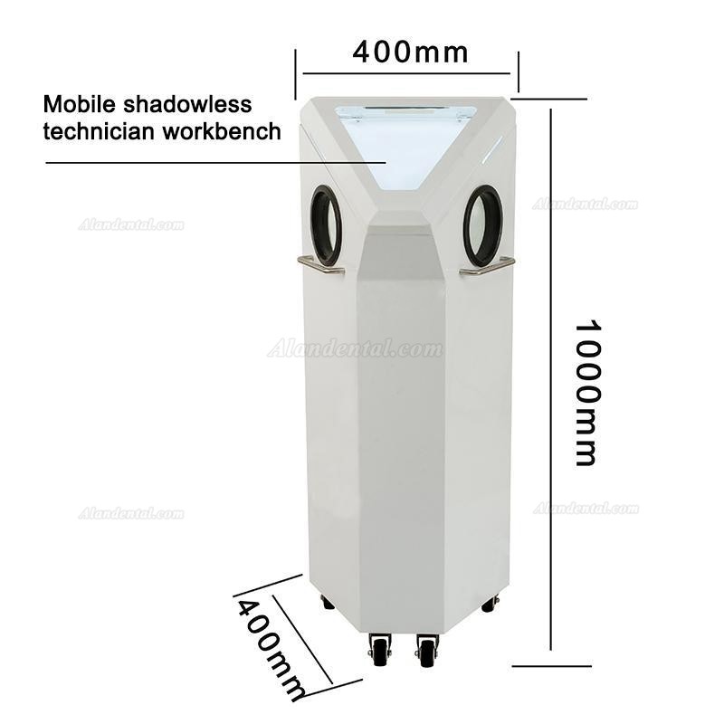 Mobile Dental 4-in-1 Sandblaster Polisher Vacuum Cleaner Shadowless LED System Machine