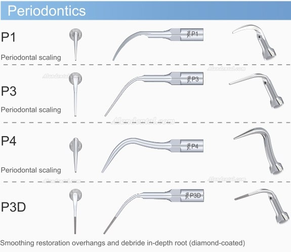 Woodpecker P4D Ultrasonic Scaler Periodontics Tip EMS Compatible