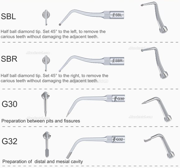 5Pcs Woodpecker SB1 Dental Cavity Preparation Scaling Tip Fit EMS