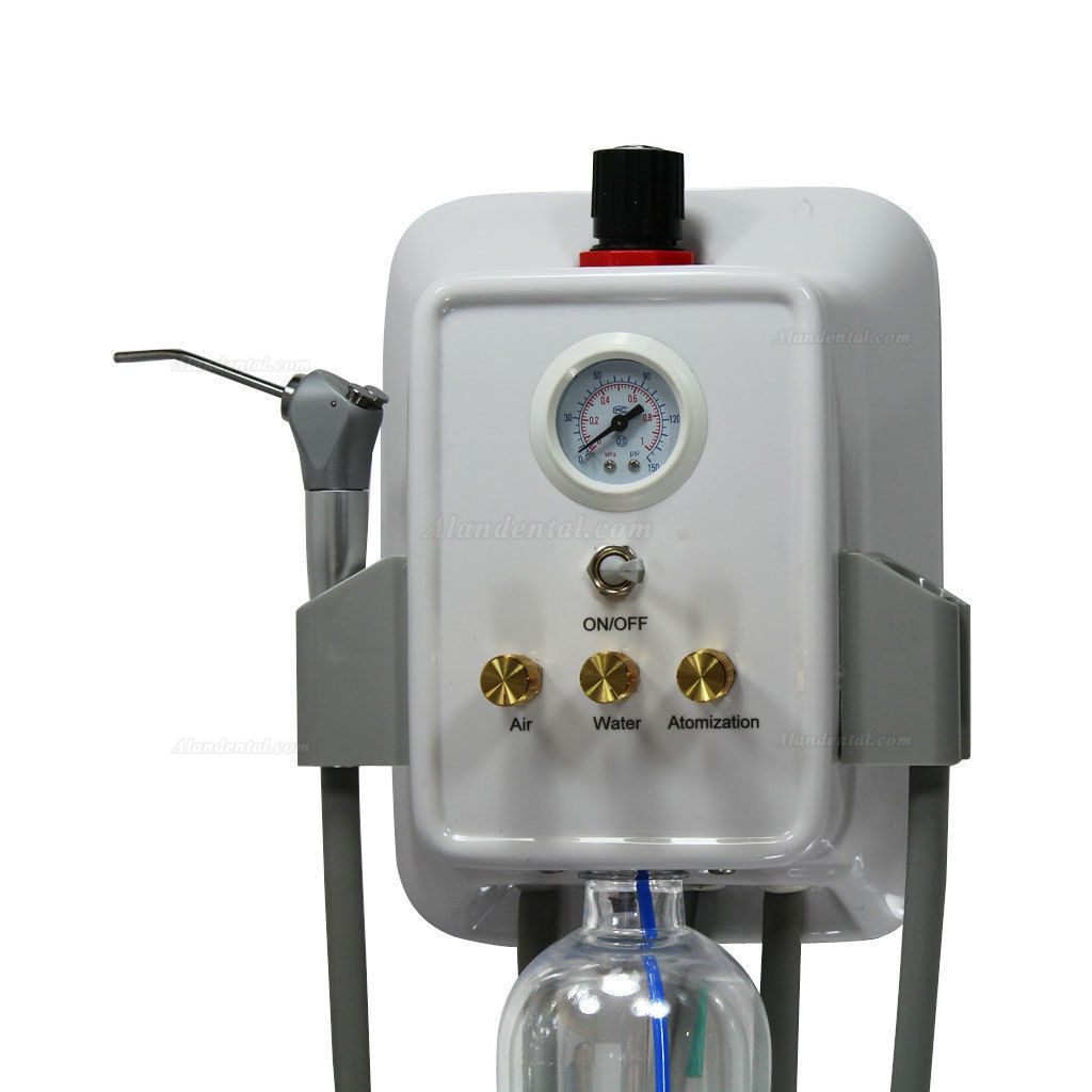 Portable Dental Turbine Unit Wall Mounted 3-way Syringe+Air Compressor Connector