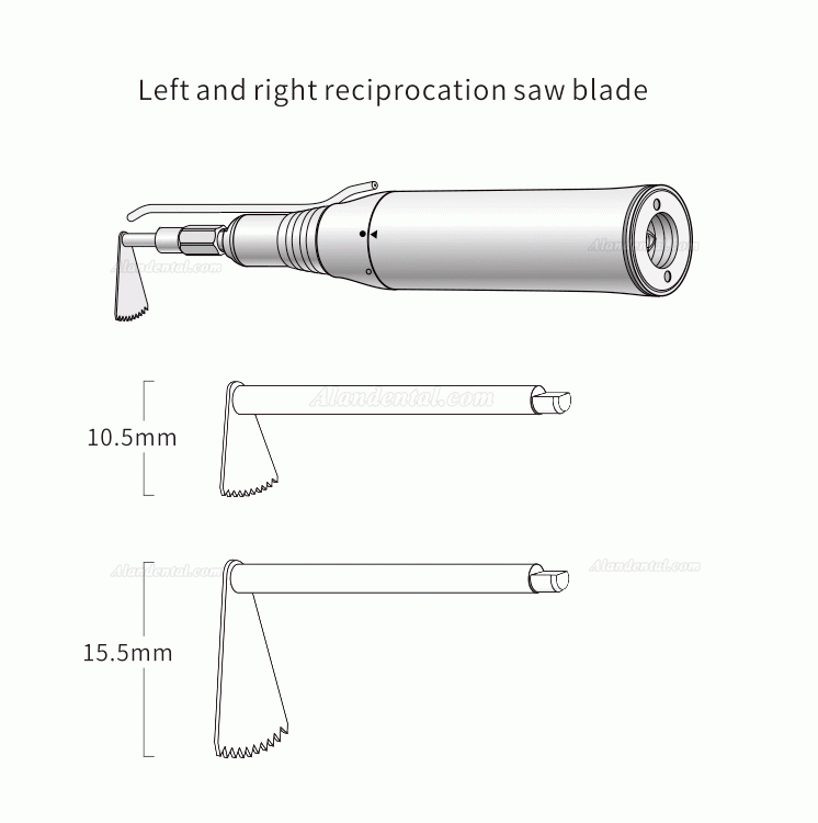 Dental Implant Surgical Straight Saw Handpiece Bone cutting Reciprocating Motion Saw Blades Handpiece