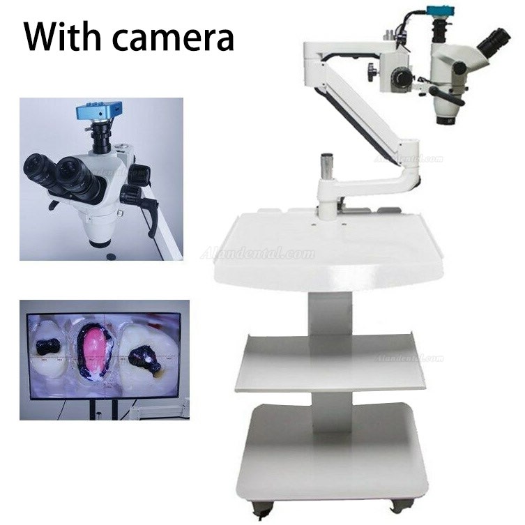 Trolley Type 5W Dental Root Canal Therapy Operating Microscope Loups with Camera